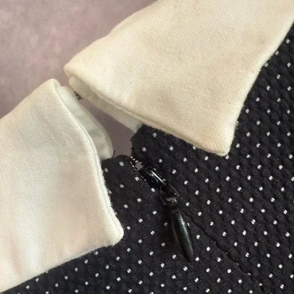 Lauren Ralph Lauren Black Midi Dress with White Collar - Picture 5 of 16